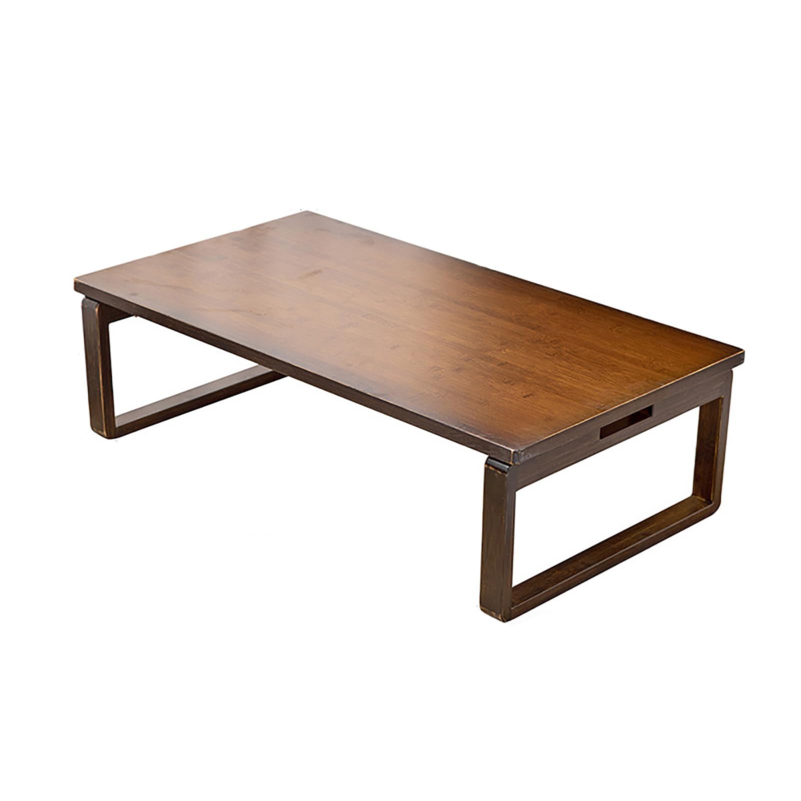 Table de sol pliante japonaise en bambou marron pour soulager le dos et méditer