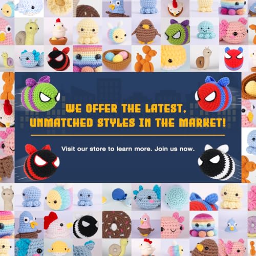 Image of Crochetta Crochet Kit for Beginners, Crochet Kits with Step-by-Step Video Tutorials, Learn to Crochet Animal Kit for Adults Kids, DIY Craft Knitting Supplies, Monkey Amigurumi Gift(40%+ Yarn)