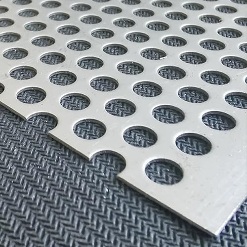 VXHCS Chapa Perforada de Acero Inoxidable 0,8mm de Espesor Chapa Metálica de Acero Resistente Placa de Observación de La Puerta Placa de Vallado de La Jaula(8mm Mesh,10x10cm)