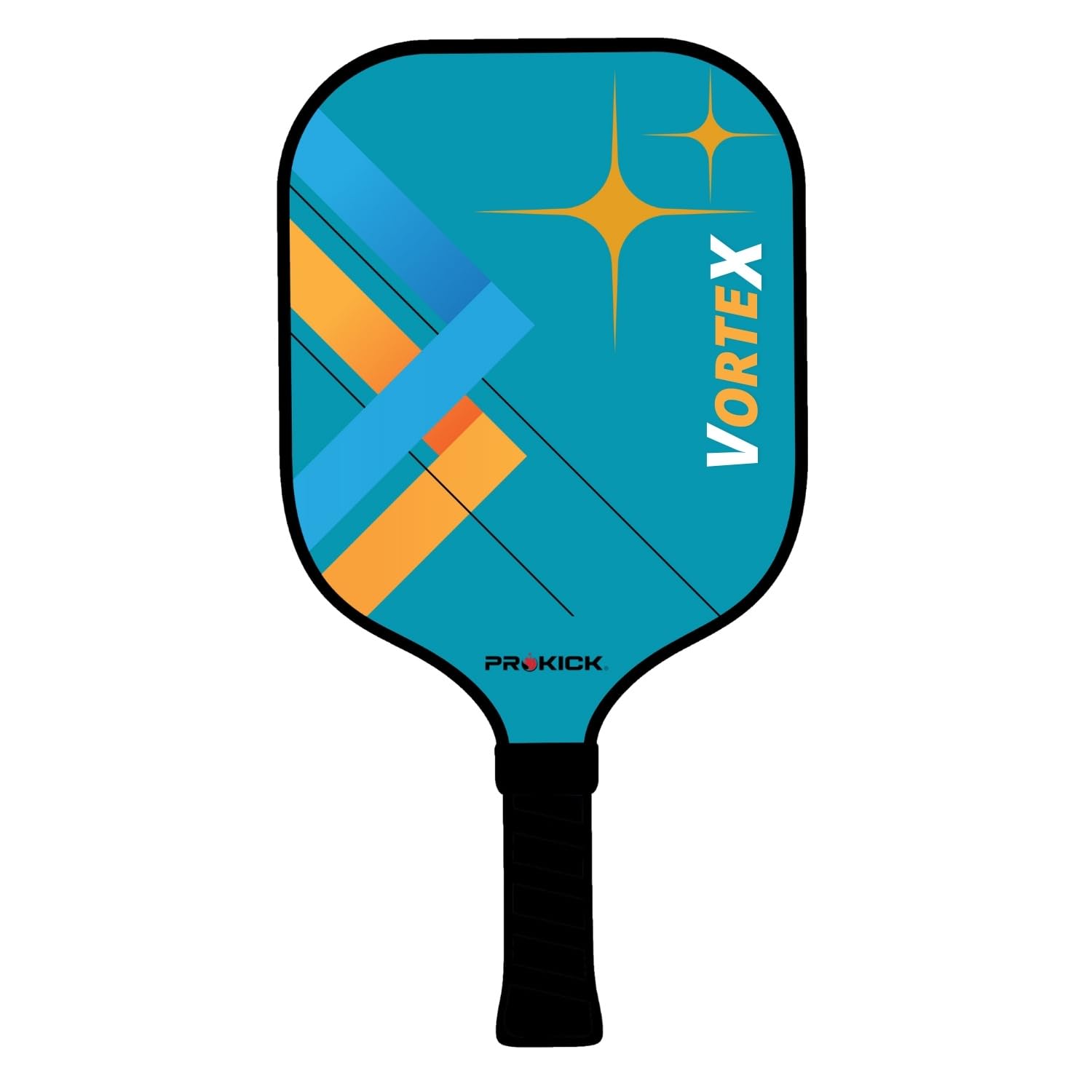 Prokick Vortex Pickleball Paddle | Lightweight Graphite Racquet | Dark Cyan/Yellow Stripes | High Power & Spin Control | Comfort Grip | Ideal for Beginners & Advanced Players-image-39