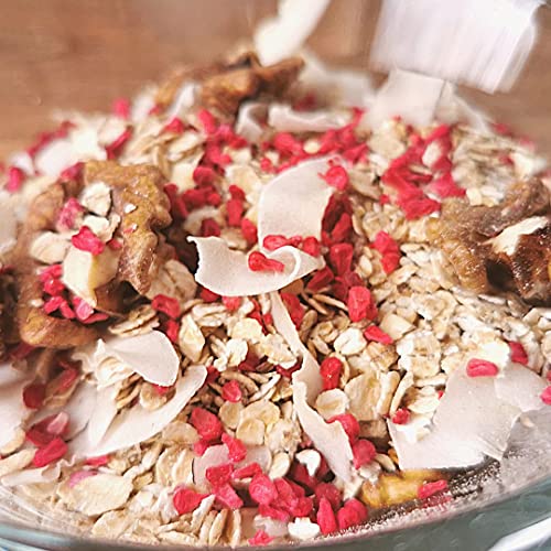 Freeze Dried Raspberry Pieces | XL 300g Pure Premium Dried Raspberries | Real Food Fruit Bits Instead of Raspberry Flavouring or Frozen Berry Powder | Raw Vegan Freeze Dried Raspberry Crumb | ZingyZoo