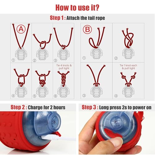 Image of Interactive Dog Toys, Smart Automatic Moving Dog Ball with Rope, Rechargeable Motion Activated Rolling Dog Toy for Small Large Dogs Aggressive chewers to Keep Them Busy