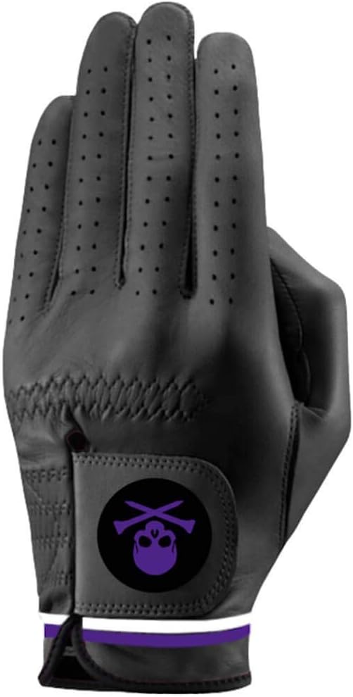 GFORE Golf Glove Competition Stripe - Special Edition Black/Purple with Skull/Crossbones