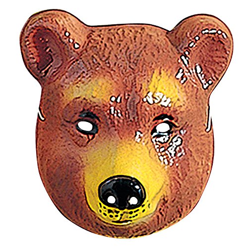 PARTY DISCOUNT Masque ours en plastique marron
