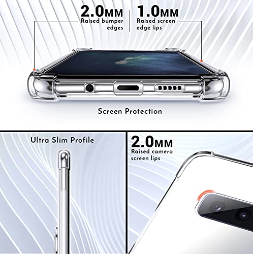 Shields Up For Galaxy S10E Case, Samsung S10E Case, Minimalist Wallet Case With Card Holder And Ring Kickstand/Stand, [Drop Protection] Slim Protective Cover For Samsung Galaxy S10E - Clear #TOP3