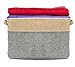 Awekris Foldable Storage Bin Basket Set [3-Pack] Canvas Fabric Collapsible Organizer With Handles Storage Cube Box For Home Office Closet, Grey/Tan (Grey)