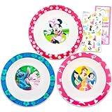 Disney Geschirr-Set für Mädchen – 3-teiliges Küchenzubehör-Set mit 16,5 cm Stich, Prinzessin,...