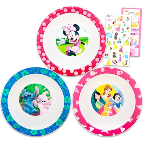 Disney Kids Dinnerware Set - Kitcehn Accessories for Girls, Toddlers Bundle