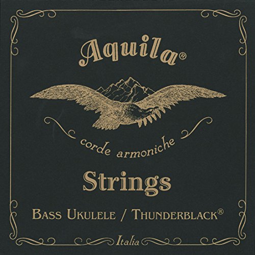 Aquila Strings 140U ThunderBlack – Jeu de cordes pour Bass Ukulele - Les Beatles, Paul McCartney, John Lennon, RIngo Starr, George Harrison Aquila Strings 140U ThunderBlack - Jeu de cordes pour Bass Ukulele