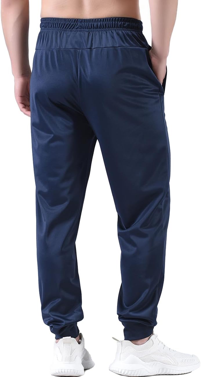 Zoulee Men's Zipper Fly Joggers Athletic Track Pants for Workout and Commute - Image 6