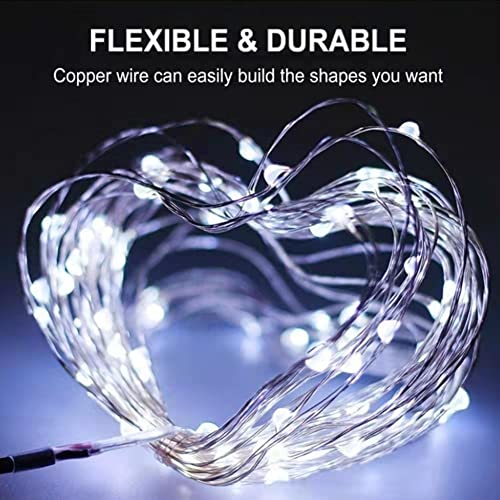 Sanniu Led Fairy Lights Battery Operated, 1 Pack Mini Battery Powered Copper Wire Starry String Lights For Christmas,Bedroom, Parties,Wedding,Indoor,Home Decoration (5M/16Ft Cool White) #TOP1
