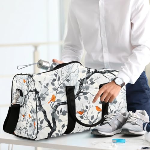 Travel Duffle Bag Birds Tree Gym Bags for Men Women Travel Duffel Bags with Adjustable Shoulder Strap Carry On Weekender Bag4