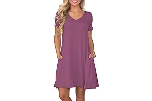 Women's Casual T Shirt Dress with Pockets: The Perfect Summer Swing