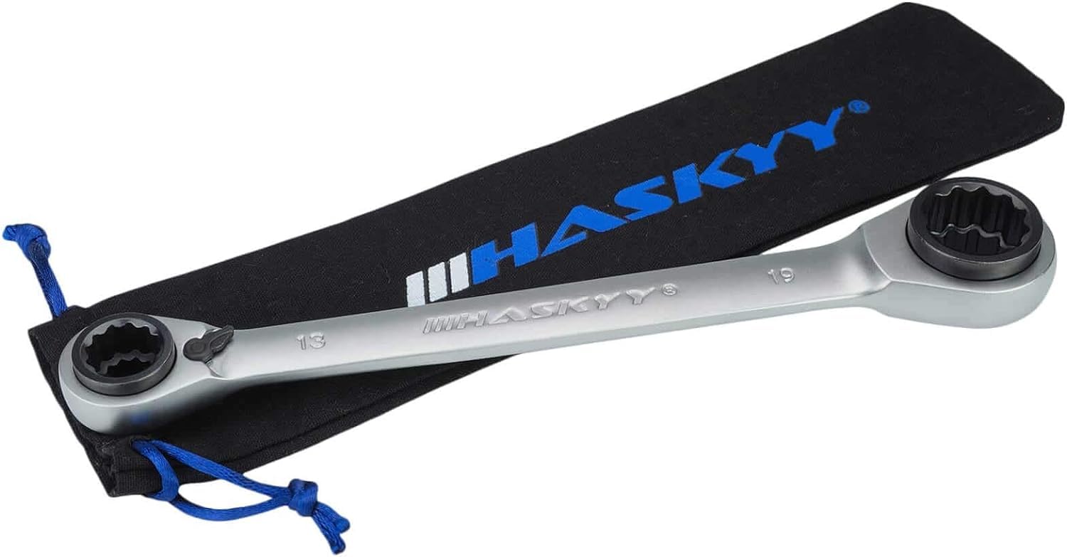 HASKYY Ratschenschlüssel Set 12-tlg - Zoll Maße Für US Fahrzeuge & Harley Davidson