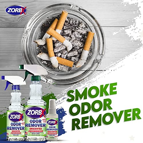 Zorbx Unscented Multipurpose Odor Eliminator Value Pack - Used In Hospitals & Healthcare Facilities | Advanced Trusted Formula | Perfect Bundle To Get Rid Of Unpleasant Odors (2 Oz + 16 Oz + 32 Oz) #TOP3