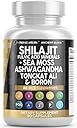 Clean Nutraceuticals Shilajit Supplement for Men with Sea Moss, Tongkat Ali, Ashwagandha, Boron, Zinc, CoQ10, PQQ - Fulvic Acid Capsules - Energy Support - 90 Count - Resin, Gummy & Powder Alternative