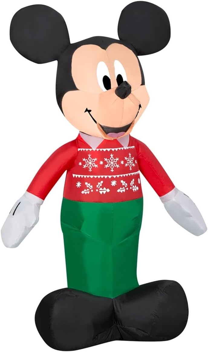 Gemmy Pull de No?�l gonflable Motif Mickey en rouge : Amazon.ca: Maison