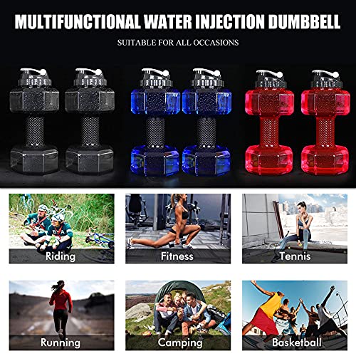 Foto von MKIU Einstellbare Aqua Hanteln, Tragbare Stabilität Muskelaufbau Gewichtheben Glocke, Krafttraining Ausrüstung Für Home Fitness Wasser Hantel,550ml