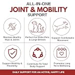 Hip and Joint Supplement for Dogs & Cats - Cat and Dog Joint Supplement - Green Lipped Mussels, Chondroitin, Glucosamine for Dogs & Cat Mobility Support - 2 Lb - 90 Scoops - Image 2