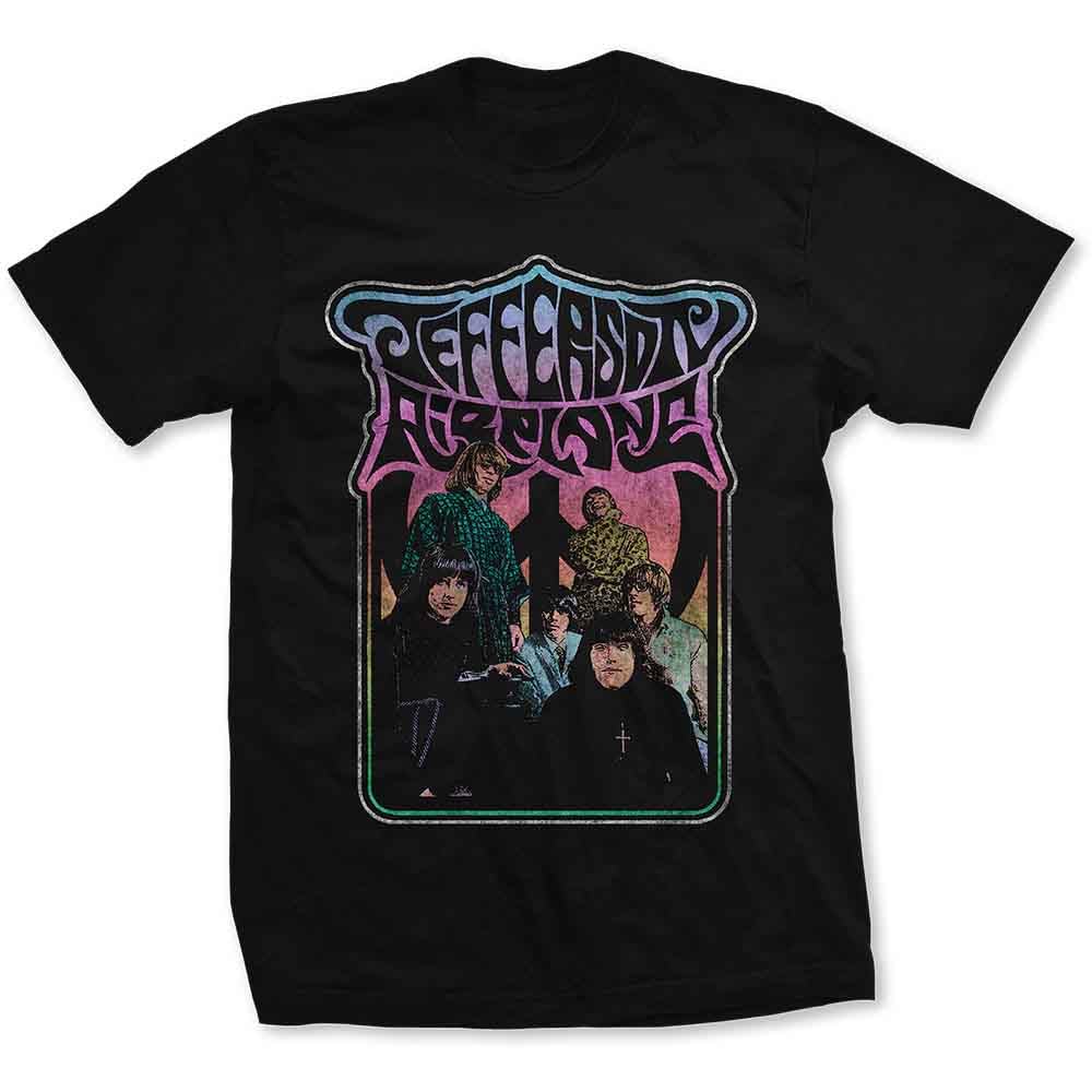 Jefferson Airplane T Shirt Retro Band Photo Logo Official Mens Black L