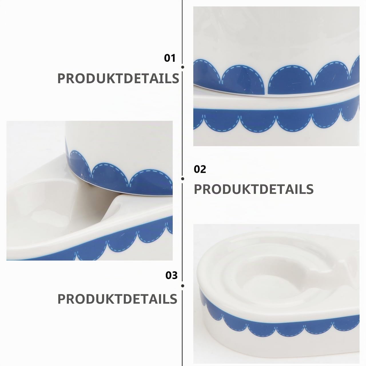Housoutil Kaninchen Wasserspender Auslaufsicher Keramik Trinkschale Haustierzubehör Für Kleintiere Hamster Igel Hase 6.89X4.92X3.54 Zoll Geruchsneutral