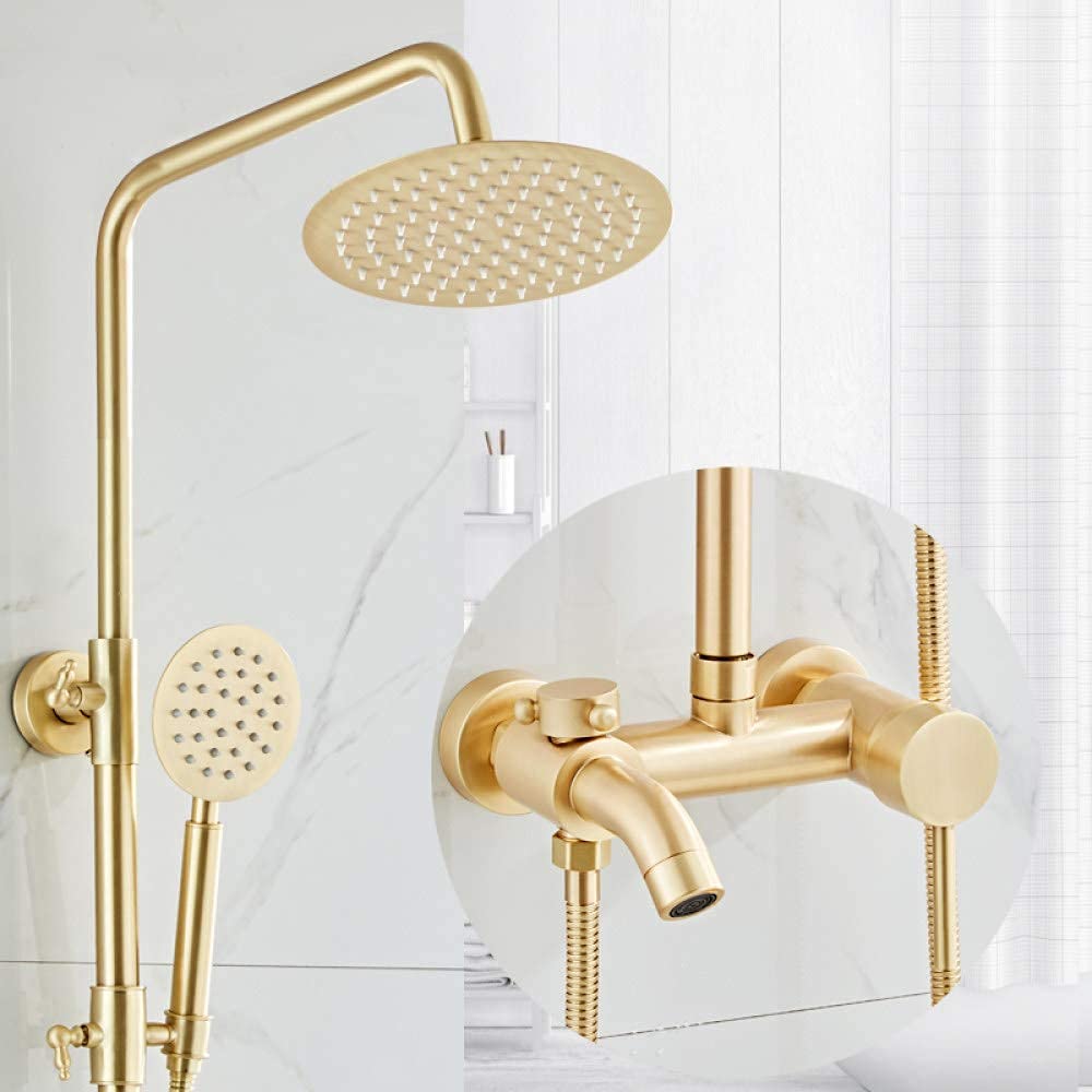 Robinet de baignoire froide et chaude avec mélangeur pluie tout métal