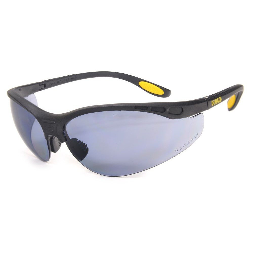 Dewalt DPG58-2C Reinforcer Smoke Lens High Performance Protective Safety Glasses with Rubber Temples