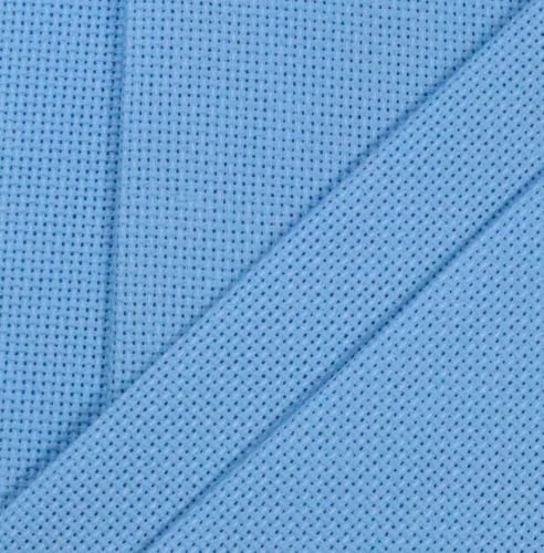Image of KCS 4 /6 pc of 12 inch x 18 inch 30cmx45cm 18CT Counted Cotton Aida Cloth Cross Stitch Fabric (Light Blue, 4 pc)