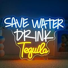 Colorful-A-Save water drink tequila