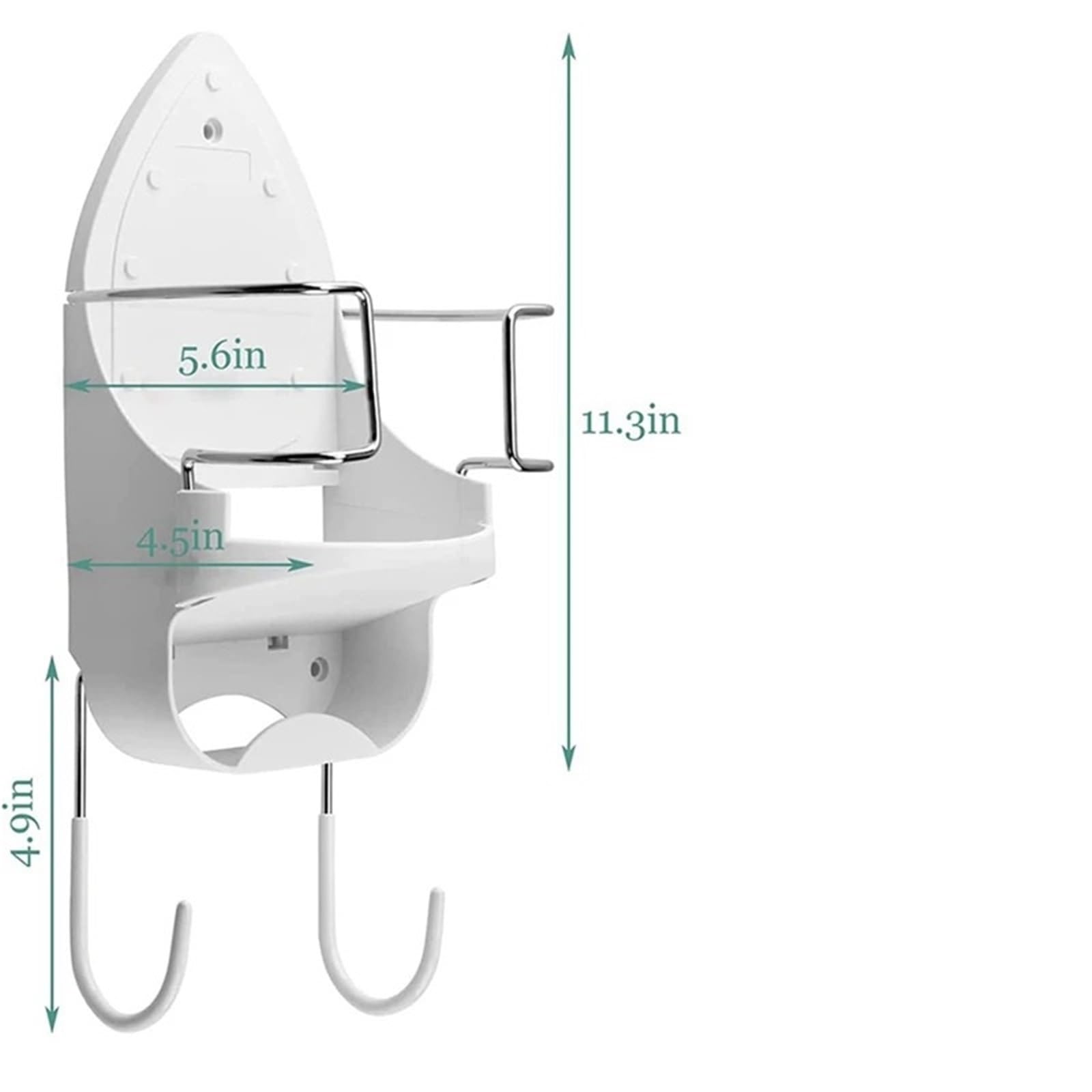 Home Essentials, Supporto per ASSE da Stiro, Supporto da Parete per ASSE da Stiro e mensola portaoggetti per riporre Gli Abiti da Stiro con Ganci rimo