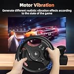 DOYO Racing Wheel, 270° Degree Driving Simulator Race Xbox Steering Wheel and Pedals with Dual Vibration, Gaming Steering Wheel for PC, PS4, Xbox One, Xbox Series X|S, PS3, Switch - Image 4