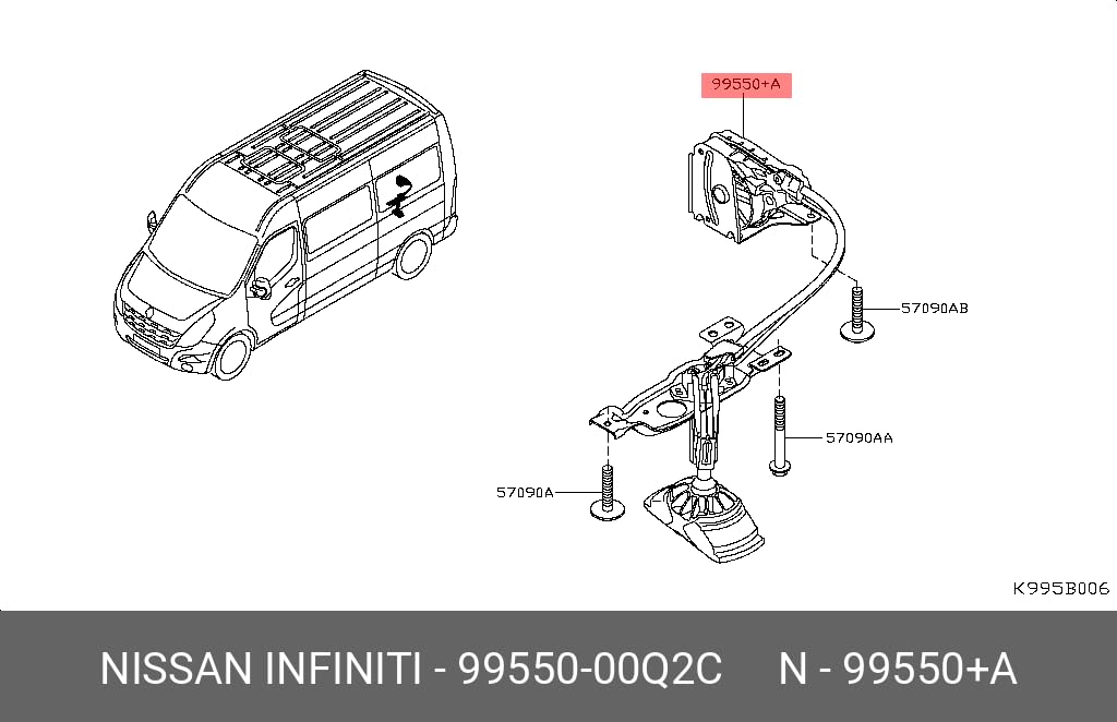 Support roue secours Compatible avec Renault Master III et pour OEM 9955000Q2C
