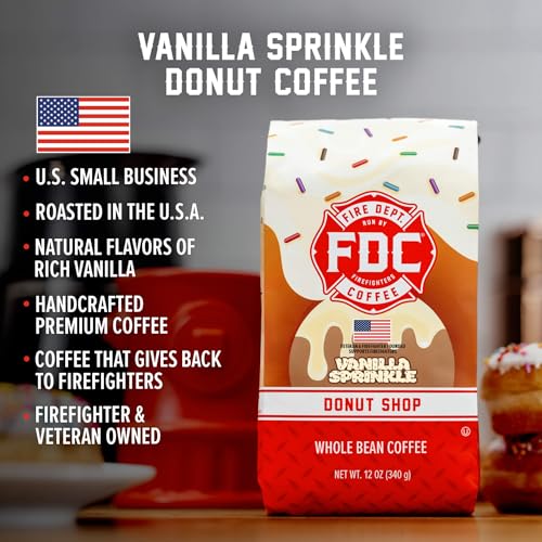 Fire Department Vanilla Sprinkle Donut