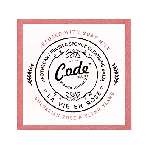 Code BEAUTY 'La Vie En Rose' - Apothecary Brush & Sponge Cleansing Balm (Bulgarian Rose & Ylang Ylang)