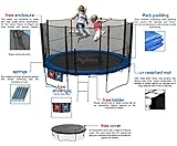 PlayActive 6ft / 8ft / 10ft / 12ft / 14ft / 16ft Kids Trampoline with Safety Enclosure Net, Ladder, Weatherproof Cover, Shoe Bag Included (Pink, 8ft) - Image 2