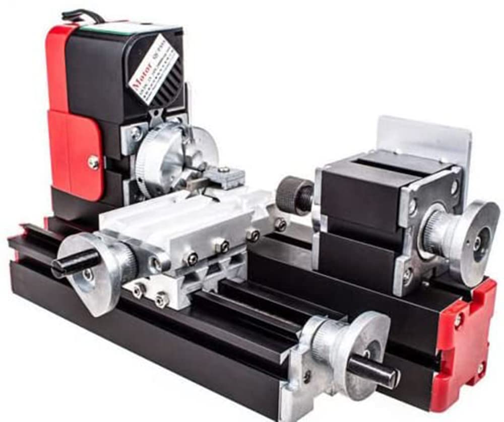 Mini Metal Lathe, Mini Motorized Metal Working Lathe Machine DIY Woodworking Tool 20000Rev/min 12VDC for Hobby Science Education Modelmaking