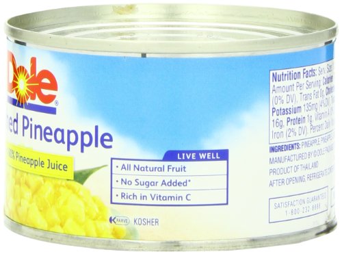 Dole Pineapple Crushed In Juice, 8-Ounce Cans (Pack Of 24) #TOP1