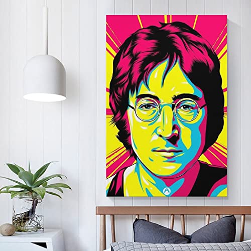John Lennon Poster pour décoration murale, impression sur toile pour maison, salle de bain, chambre, bureau, salon… - Les Beatles, Paul McCartney, John Lennon, RIngo Starr, George Harrison John Lennon Poster pour décoration murale, impression sur toile pour maison, salle de bain, chambre, bureau, salon… – Image 6