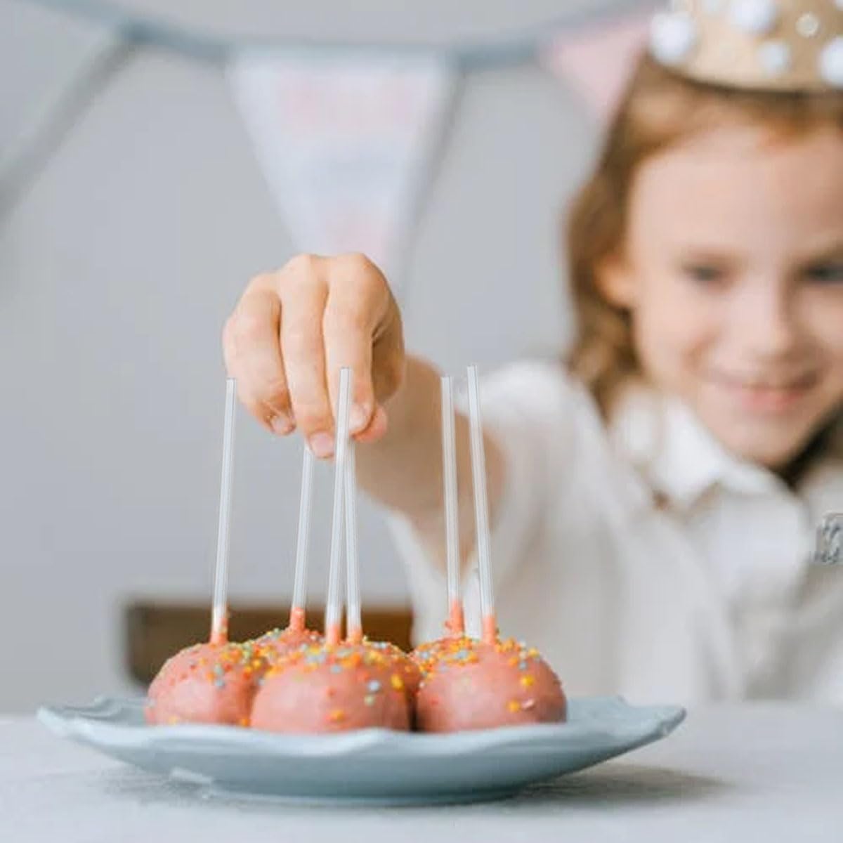 50-Piece 6-Inch Acrylic Lollipop Sticks, Cake Pop Sticks