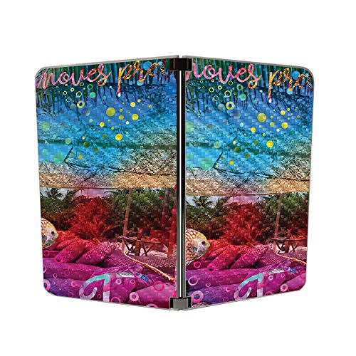 Image of MightySkins Carbon Fiber Skin for Microsoft Surface Duo - Tropical Resort | Protective, Durable Textured Carbon Fiber Finish | Easy to Apply | Made in The USA