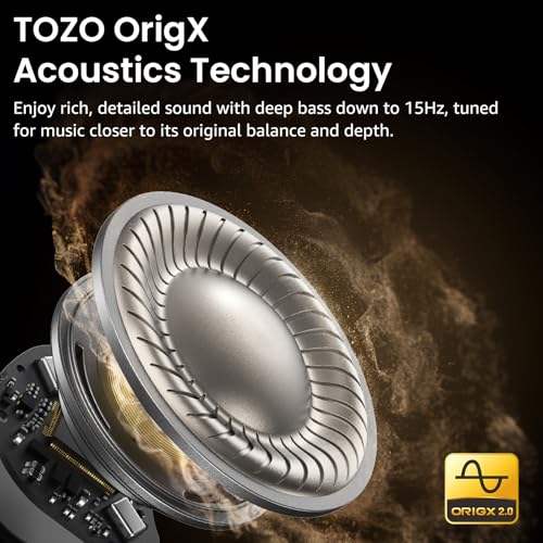 TOZO NC9 Hybrid Active Noise Cancelling Wireless Earbuds, 6 Mics ENC Clear Call, IPX8 Waterproof, in Ear Bluetooth 5.3 Headphones Stereo Bass Ear Buds 60H Playtime with LED Display 32 EQs via APP