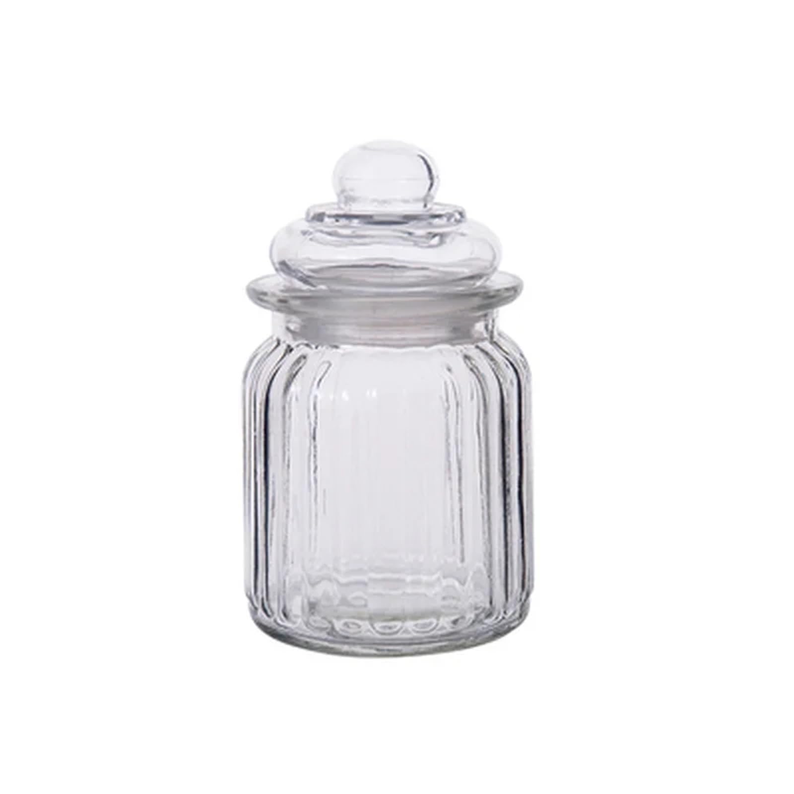 LSNNMU 3pcs Glass Candy Jar Sealed Transparent Dried Fruit Storage Bottle Household Coffee Bean Tea Caddy Kitchen Food Container Box For Preserving