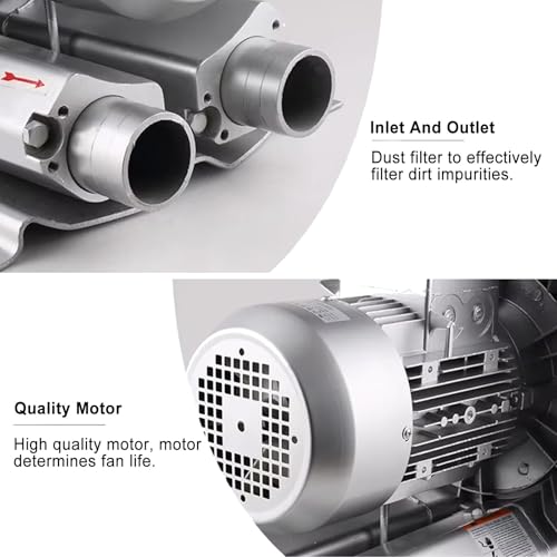 Souffleur à anneau vortex haute pression 750W 380V grand débit d air - 6