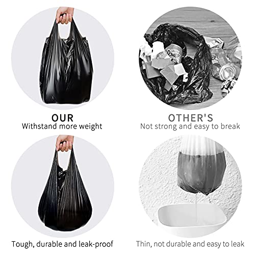 Image of Trash Bags, Garbage Bags, 120 Count 6 Gallon [Extra Thick][Leak Proof] Rubbish Bags Wastebasket Bin Liners for Home Office Trash Can Black