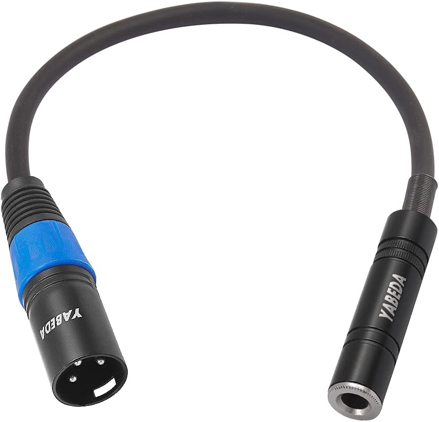 YABEDA 1/4 to XLR Cable,Balanced 1/4" Female to XLR Male Stereo Audio Adapter,Quarter inch TS/TRS to XLR Male Connector Converter Interconnect Cable - 1.6 Feet