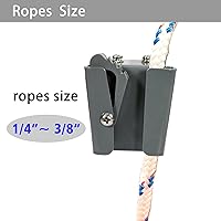 Vista 4 de Pinzas para guardabarros Pontón con resorte, clips de metal para guardabarros de barco para rieles cuadrados, perchas ajustables de acero