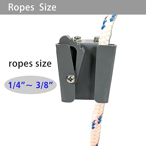 Miniatura 4 de Pinzas para guardabarros Pontón con resorte, clips de metal para guardabarros de barco para rieles cuadrados, perchas ajustables de acero