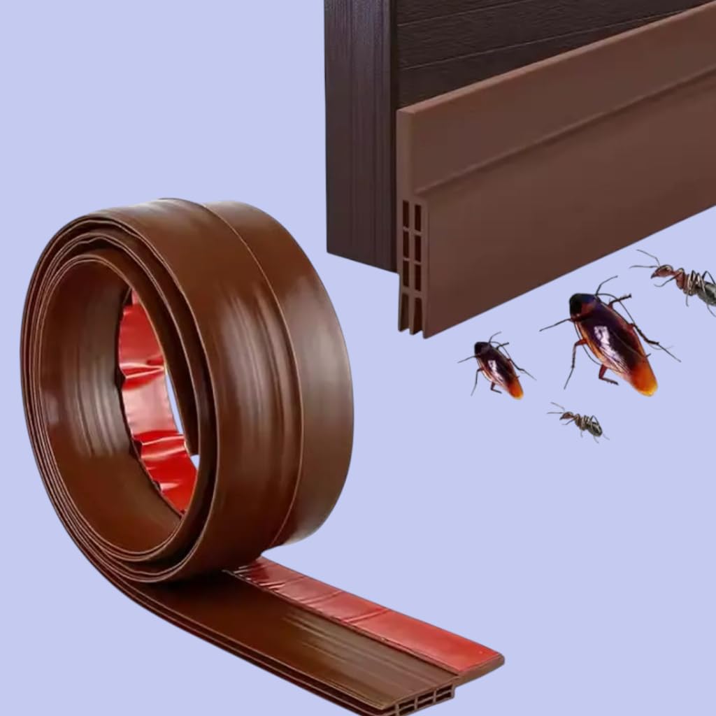 Door Bottom Guard Seal Strip Draft Stopper Soundproof Noise Protector | Adhesive Door Seal Strip Noise Proof Cold Air Dust and Bug Blocker-image-38