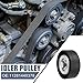 X AUTOHAUX 11281440378 Car Tensioner Idler Pulley Drive Belt Idler Pulley for BMW X3 2003-2010 for BMW Serie 5 2003-2010 for BMW Serie 1 2004-2012