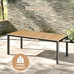 GIANTEX Gartentisch aus massivem Akazienholz